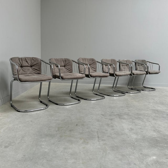 Vintage Italian Dining Chairs by Gastone Rinaldi, 1970s, Set of 6 For Sale - Image 15 of 15
