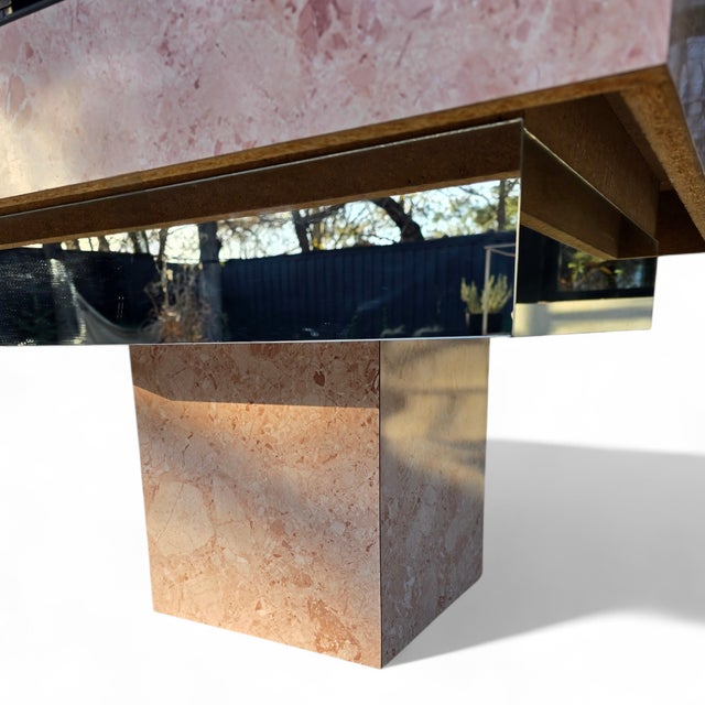 Glass 1980s Post Modern Side Table For Sale - Image 7 of 9