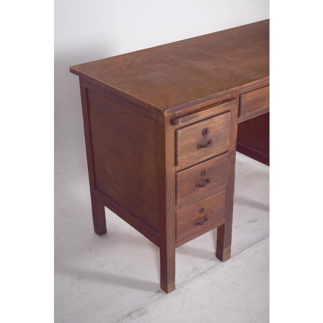 1950s Mid-Century Portuguese Desk in Wood from Olaio, 1950s For Sale - Image 5 of 14