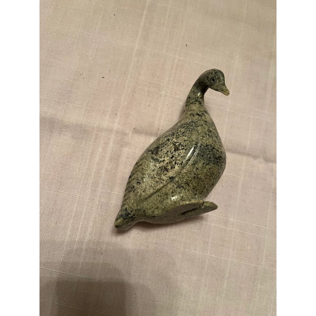 2000s Signed Inuit Carved Soapstone Bird Figurine For Sale - Image 12 of 12