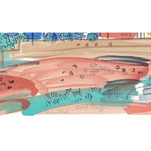 Abstract 1965 Lithograph After Raoul Dufy's "Au Maroc" (Morocco) For Sale - Image 3 of 5