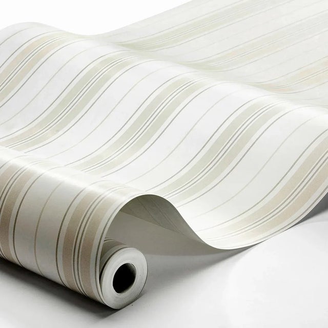 Inspired by the classic collared men's shirt, HamnskÃ¤r Stripe in naturals is a fresh, clean and confident wallcovering....