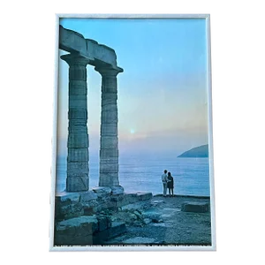 1970s Vintage Greece Travel Poster, Framed