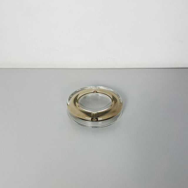 Mid-Century Modern Italian Glass Ashtray with Internal Decoration, 1970s For Sale - Image 3 of 10