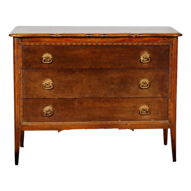 1920s Robert W. Irwin Neoclassical Mahogany Three-Drawer Chest, Grand Rapids For Sale