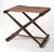 Spritely Home Accent Furniture Sutton 23.5 in. W Rectangular Leather and Wood Folding Accent Stool, Brown For Sale - Image 4 of 8