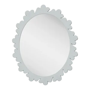 Fleur Home Garden District Arabella Oval Mirror in Pelican Gray, 22x27