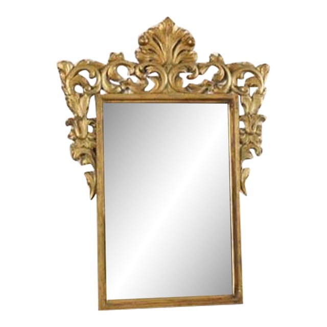Antique French Giltwood Mirror (C. 1900) For Sale