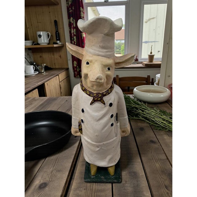 Vintage Cast Iron Butchers Pig Advertising Prop, 1930 For Sale - Image 4 of 18