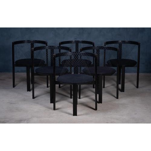 String Chair by Niels Jørgen Haugesen for Tranekær Furniture, Denmark, 1980s, Set of 6 For Sale - Image 3 of 16