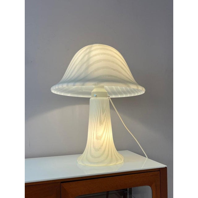 Mushroom Lamp White with Zebra Pattern from Peill & Putzler For Sale - Image 11 of 11