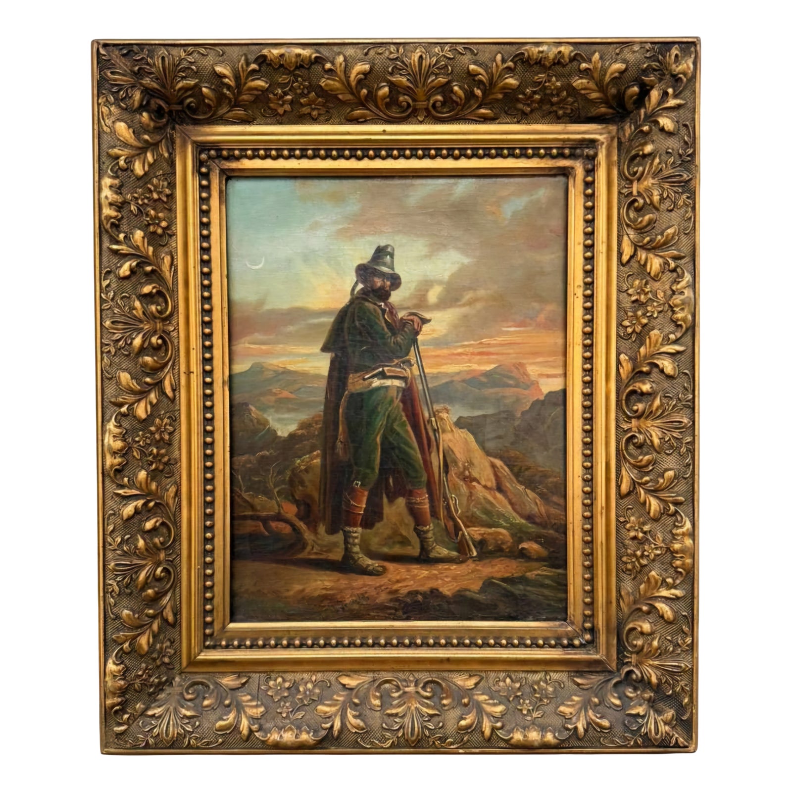 Border Guard Portrait, Oil on Canvas, 19th Century | Chairish
