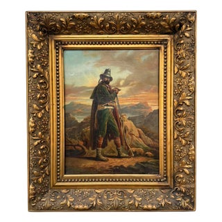 Border Guard Portrait, Oil on Canvas, 19th Century For Sale