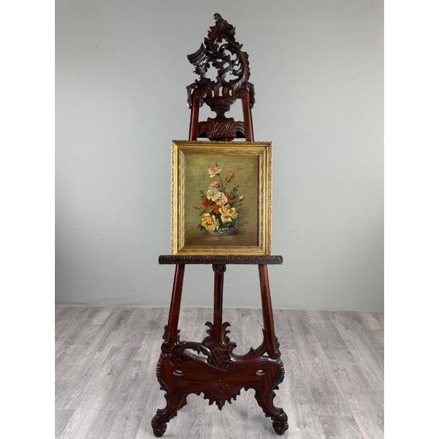 19th Century Carved Wooden Easel For Sale - Image 3 of 9