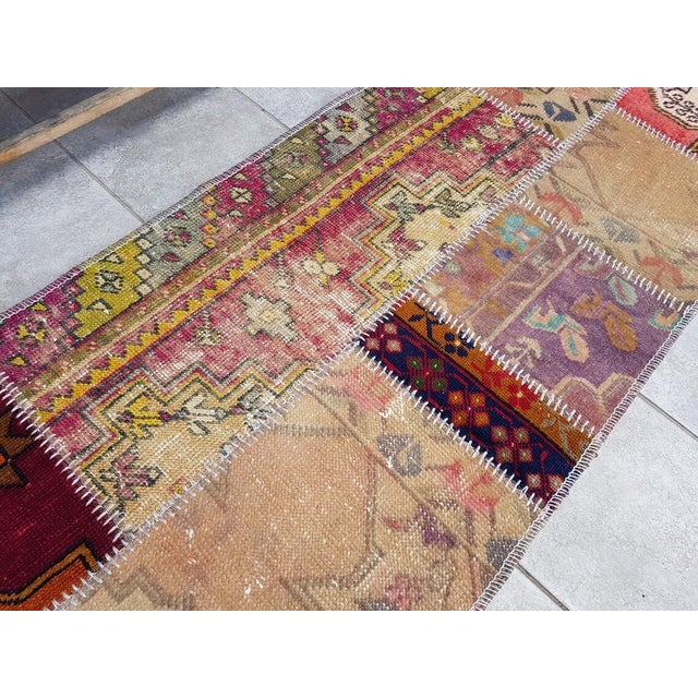 1960s Tan Colour Oushak Mid 20th CenturyRunner For Sale - Image 5 of 10