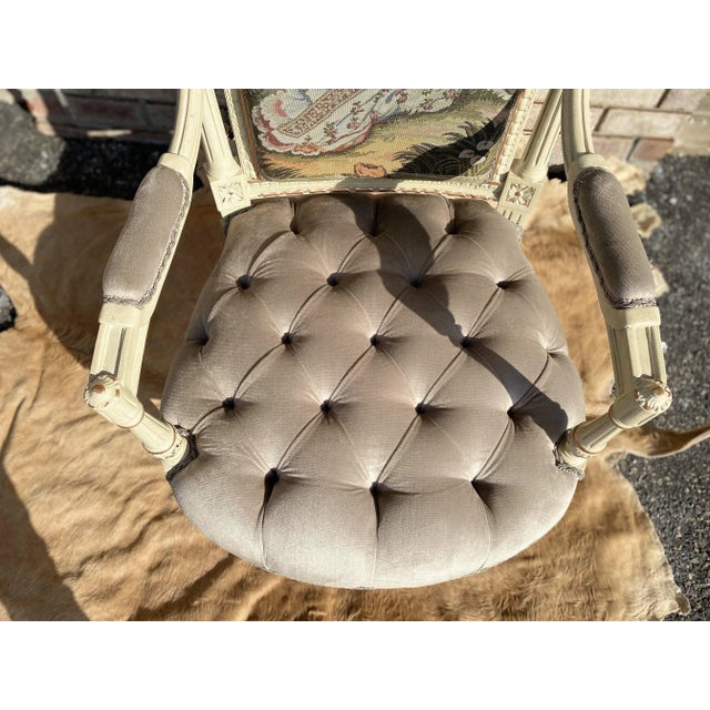 Last Piece. Louis XV French Style Settee, Empire Walnut Armchair/Chair/Setee For Sale In New York - Image 6 of 10