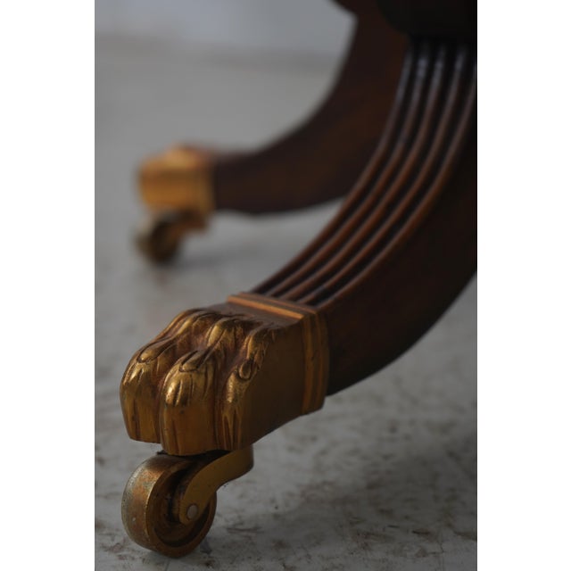Maitland Smith Mahogany Drop Side Empire Sewing Table For Sale - Image 12 of 18