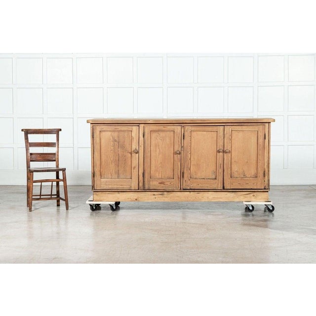 Late 19th Century Large 19th Century English Pine Dresser Base, 1890s For Sale - Image 5 of 12