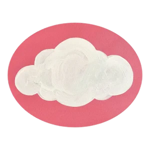 Small Pink Cloud Painting by Max and Alma