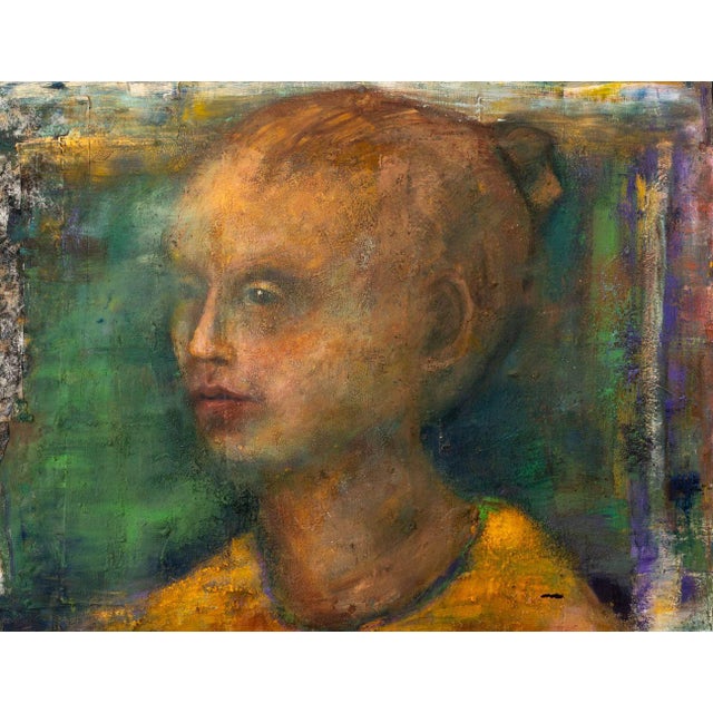 Lesley Kushner (American, XX-XXI), Portrait of a Young Girl, Mixed Media Mounted on Panel, 2008-2013, signed and dated...