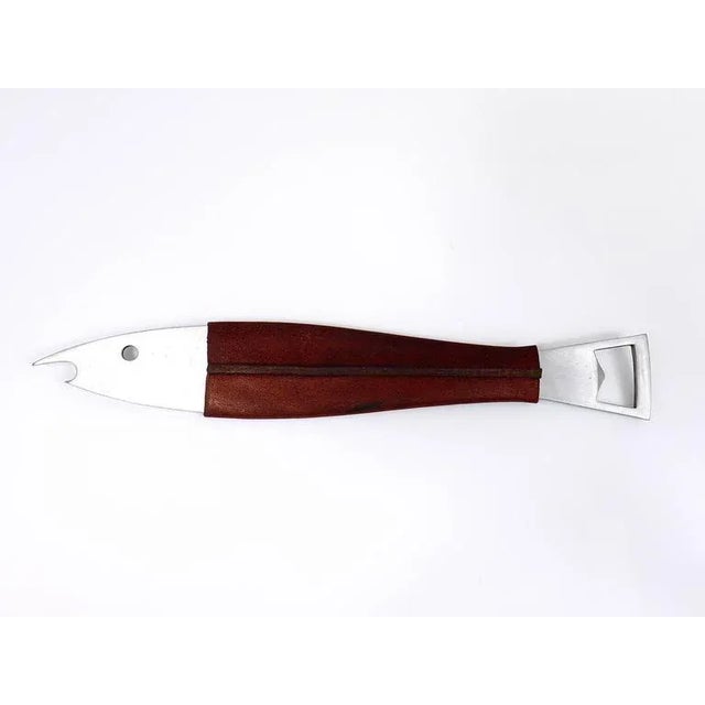Mid-Century Leather Fish Bottle Opener attributed to Carl Auböck for Amboss, Austria, 1960s For Sale - Image 6 of 10