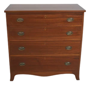 Bench Made Federal Style Mahogany Inlaid Chest