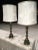 Pair of Japanese Bronze & Marble Column Table Lamps With Original Shades For Sale - Image 12 of 13