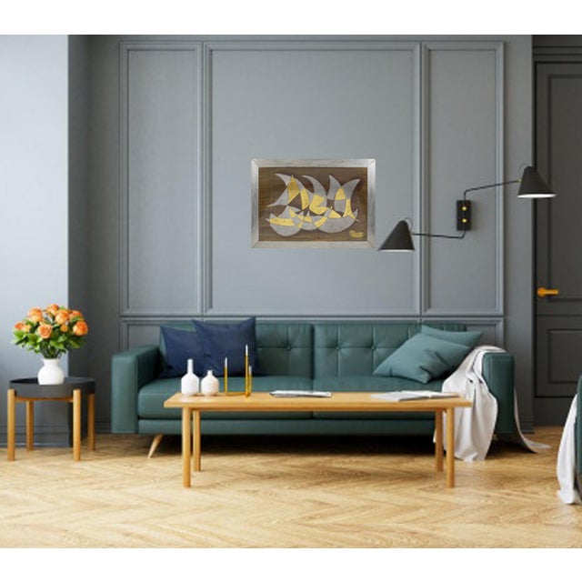 French Artist Jacques Potage Brutalist Metal Wall Art Sculpture Panel, 1970s For Sale - Image 11 of 15