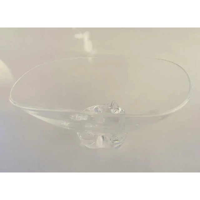 Steuben Steuben Glass Trillium Bowl Signed 10" For Sale - Image 4 of 6