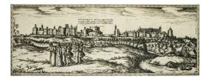 Oxford, Map from ''Civitates Orbis Terrarum'' - by F. Hogenberg - 1575 1575