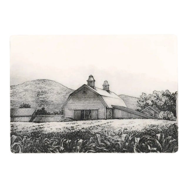 1990s Sheila McGowan Barn County Etching For Sale