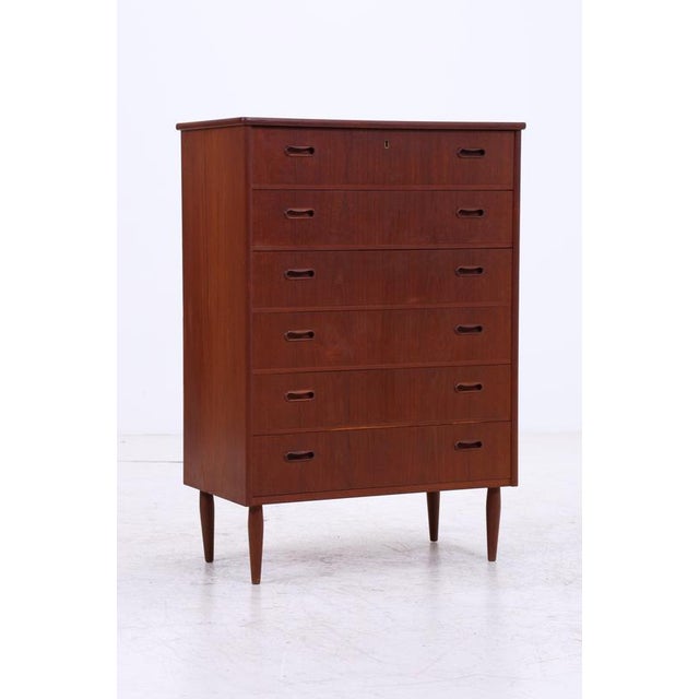 Mid-Century Teak Chest of 6 Drawers, 1960s For Sale - Image 3 of 13