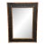 1980s British Colonial Style Burnt Bamboo and Cane Wall Mirror For Sale