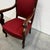 Louis-Philippe Style Office Chair in Walnut and Red Fabric, 1890s For Sale - Image 10 of 12