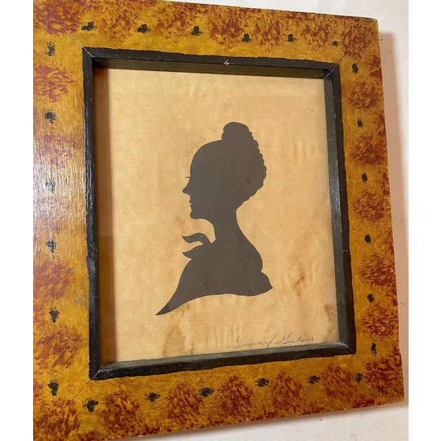 Folk Art Antique 1800's Terrence Graham Cut Out Black Silhouette Portrait Mary Lincoln For Sale - Image 3 of 10