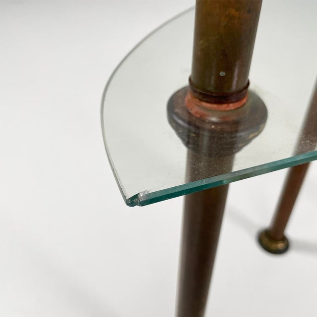 Italian Three-Shelf Console Table in Metal and Glass, 1920s For Sale - Image 14 of 18