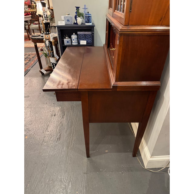 Brown Vintage Mahogany Tambour Secretary For Sale - Image 8 of 8