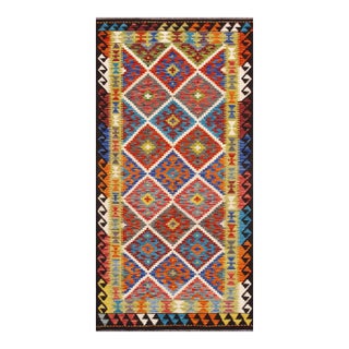 Pasargad Home Kilim Multi Wool Area Rug- 3' 5'' X 6'11'' For Sale