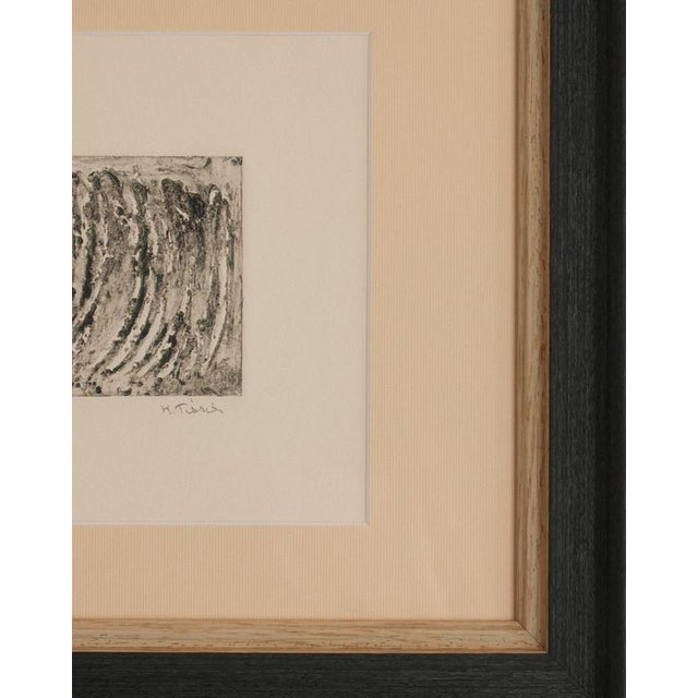 Modern Kristine Tissier, Gestural Composition in Black and White, Etching For Sale - Image 3 of 4