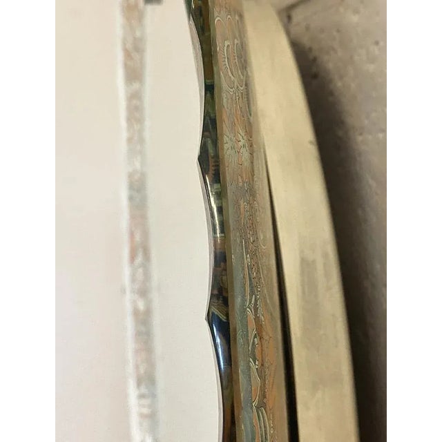 Beige Vintage Oval Mirror, 1990s For Sale - Image 8 of 9