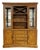 Late 20th Century Klaussner Medium Oak Curved Front China Cabinet For Sale