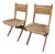 1960s Hans Wegner Style Weaved Rope Folding Chairs For Sale
