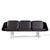 George Nelson for Herman Miller Mid Century Leather and Chrome Sling Sofa This sofa measures: 87 wide x 32 deep x 29...