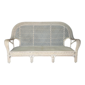 1980s Coastal Wicker Sofa