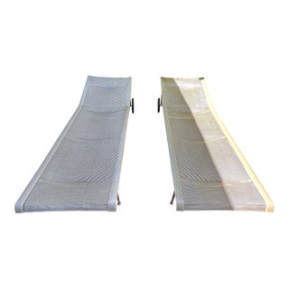 Knoll Richard Schultz 1966 Adjustable Chaise Lounge - Light Bronze – Set of 2 For Sale