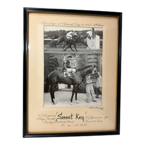 Vintage 45 Original Bert Morgan Sonnet Ke Belmont Horse Racing Jockey Photograph