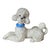 1950s Staffordshire Style Hand Painted Ceramic French Poodle Statue For Sale