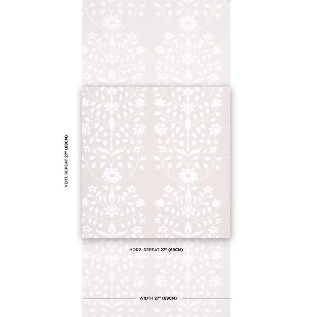 A wonderfully exotic stylized floral, Jaipur Mughal Flower wallpaper was created by Marie-Anne Oudejans and inspired by...