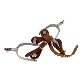 1940s Vintage Kelly Bros. Western Cowboy Spurs, a Pair For Sale