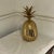Vintage brass pineapple jar. Bright and shiny, ready for use. Measures 6.5” diameter x 12.5” h.